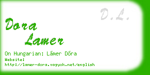 dora lamer business card